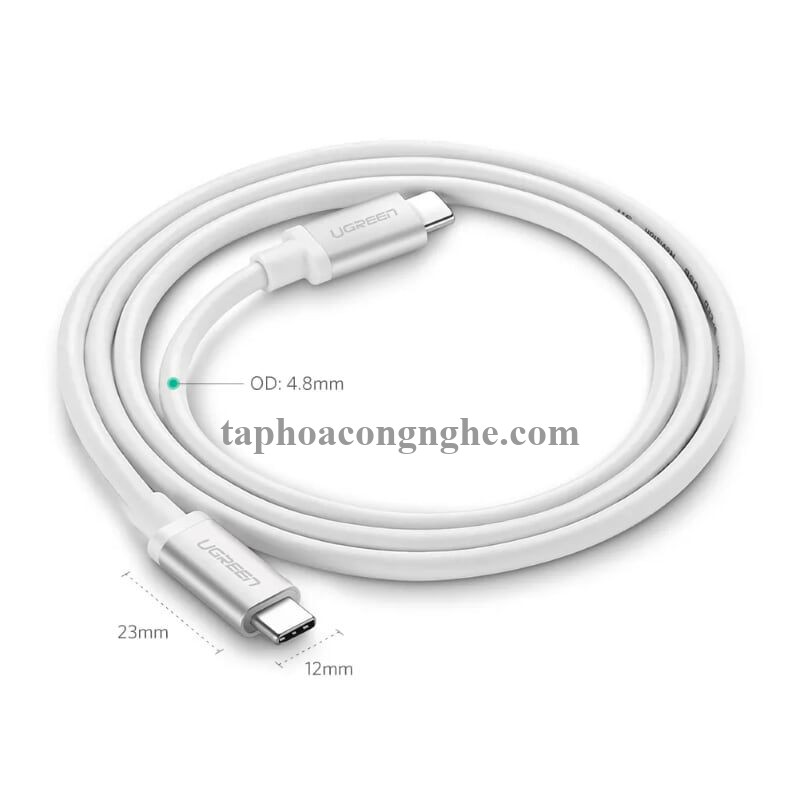 Ugreen 10680 0.5M màu bạc Cáp TypeC (3.1) Data cao cấp US161 30010680